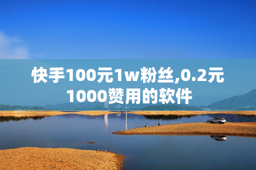 快手100元1w粉丝,0.2元1000赞用的软件