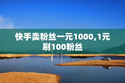 快手卖粉丝一元1000,1元刷100粉丝