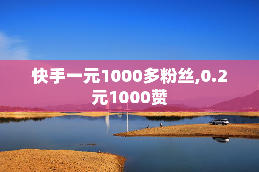 快手一元1000多粉丝,0.2元1000赞