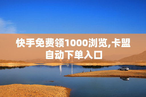 快手免费领1000浏览,卡盟自动下单入口