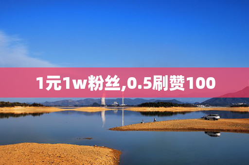 1元1w粉丝,0.5刷赞100